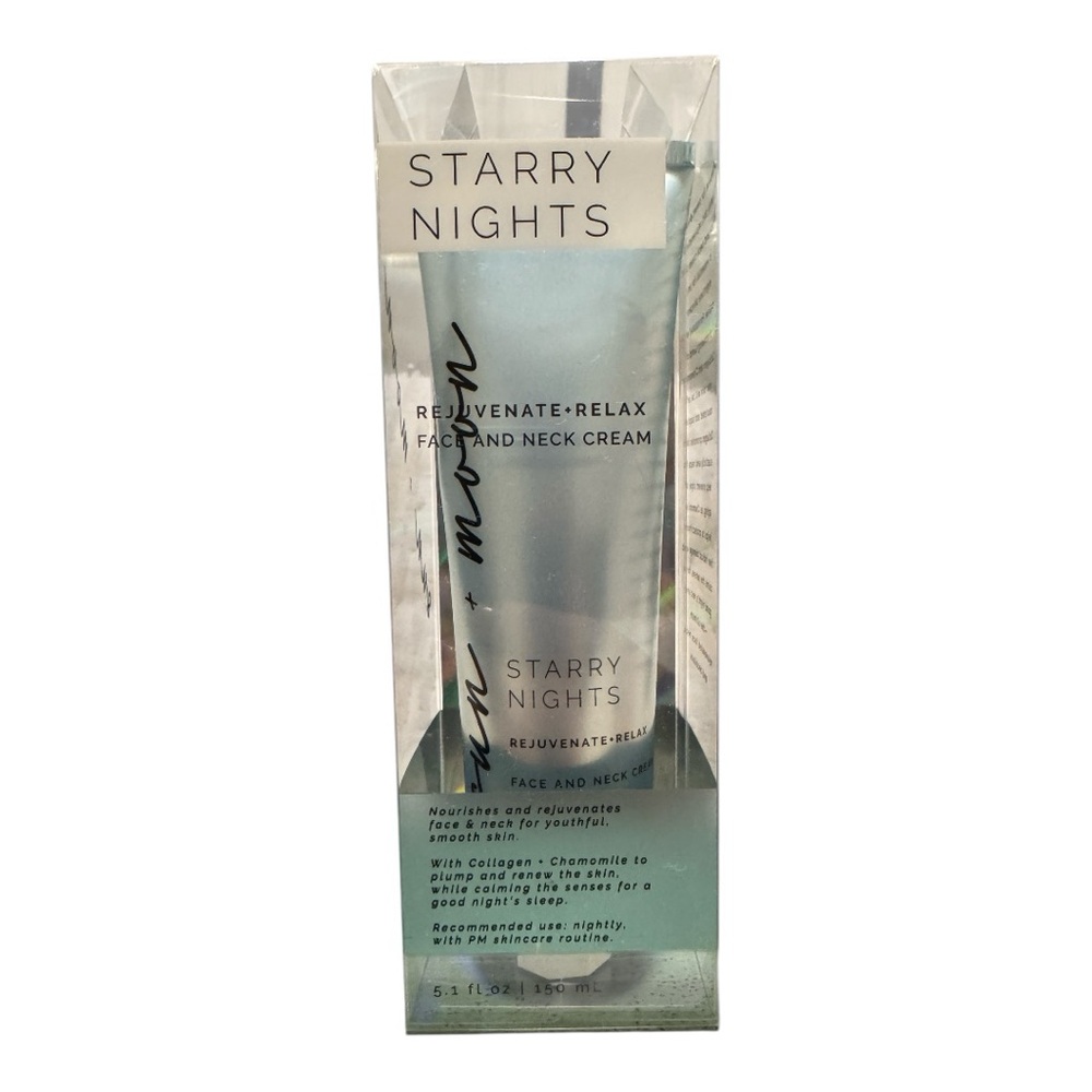 Sun And Moon Starry Nights Rejuvenate Relax Face Neck Cream 5.1 Oz New in Box!